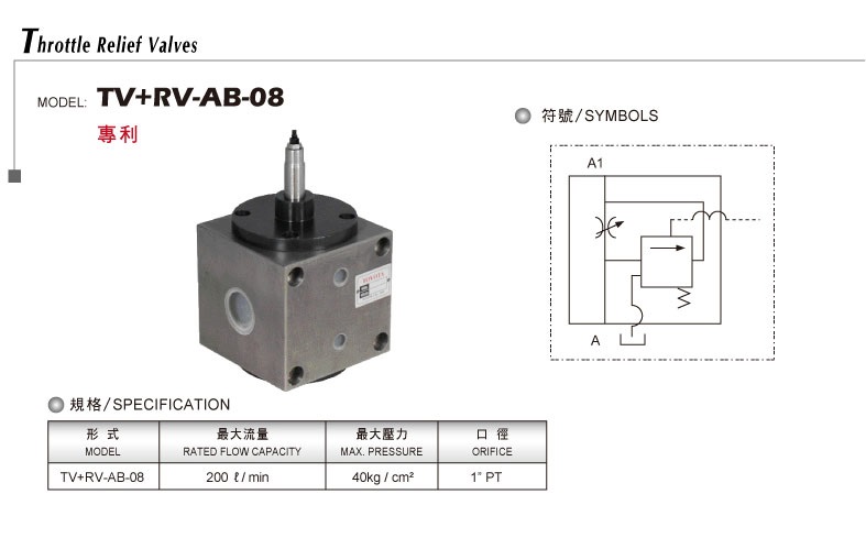 分段式流量控制閥+引導式溢流閥